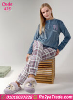 بيجامة قطيفة شتوي حريمي