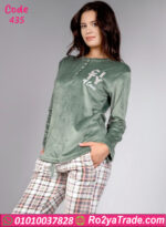 بيجامة قطيفة شتوي حريمي