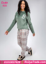 بيجامة قطيفة شتوي حريمي