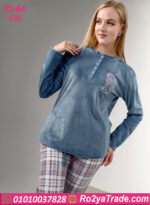 بيجامة قطيفة شتوي حريمي