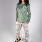 بيجامة قطيفة شتوي حريمي