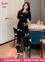 فستان سواريه مطرز طويل