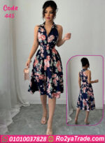 ⁦فستان صيفي مورد قصير – كود 445⁩ - الصورة ⁦10⁩