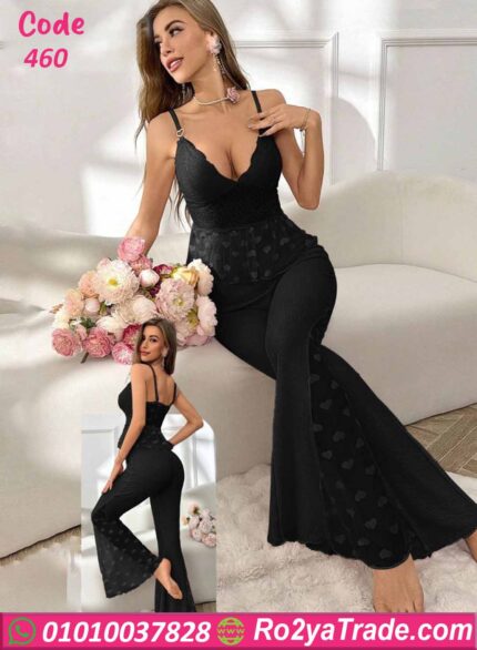 بيجامة نسائية ستايل دانتيل أسود شيك جدًا