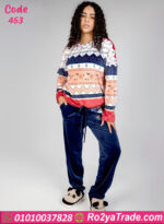 بيجامة شتوي قطيفة نسائي كيندا