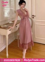 قميص نوم دانتيل ناعم طويل