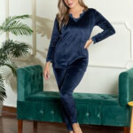 بيجامة قطيفة شتوي ناعمة