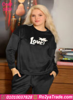 بيجامة قطيفة نسائي شتوي Love