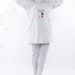 بيجامة شتوي قطيفة هودي طويلة