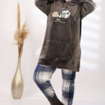 ترنج قطيفة رمادي حريمي