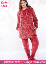 بيجامة شتوي قطيفة ناعمة