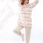 بيجامة شتوي قطيفة ناعمة