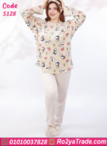 بيجامة شتوي قطيفة حريمي