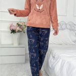 بيجامة شتوي قطيفة بناتي دافية – كود 5601