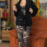 بيجامة فرو شتوي ليوبارد