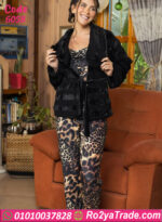 بيجامة فرو شتوي ليوبارد