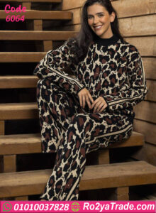 بيچامة فرو ليوبارد شتوي