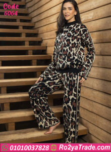 بيچامة فرو ليوبارد شتوي