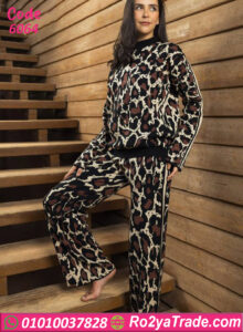 بيچامة فرو ليوبارد شتوي