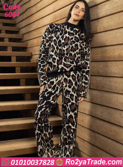 بيچامة فرو ليوبارد شتوي