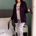 بيجامة شتوي قطيفة حريمي