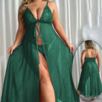 لانجري طويل دانتيل مفتوح بيج سايز