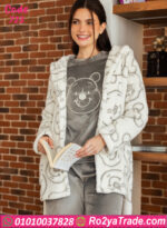 بيجامة فرو طويلة