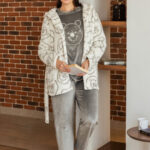 بيجامة فرو طويلة