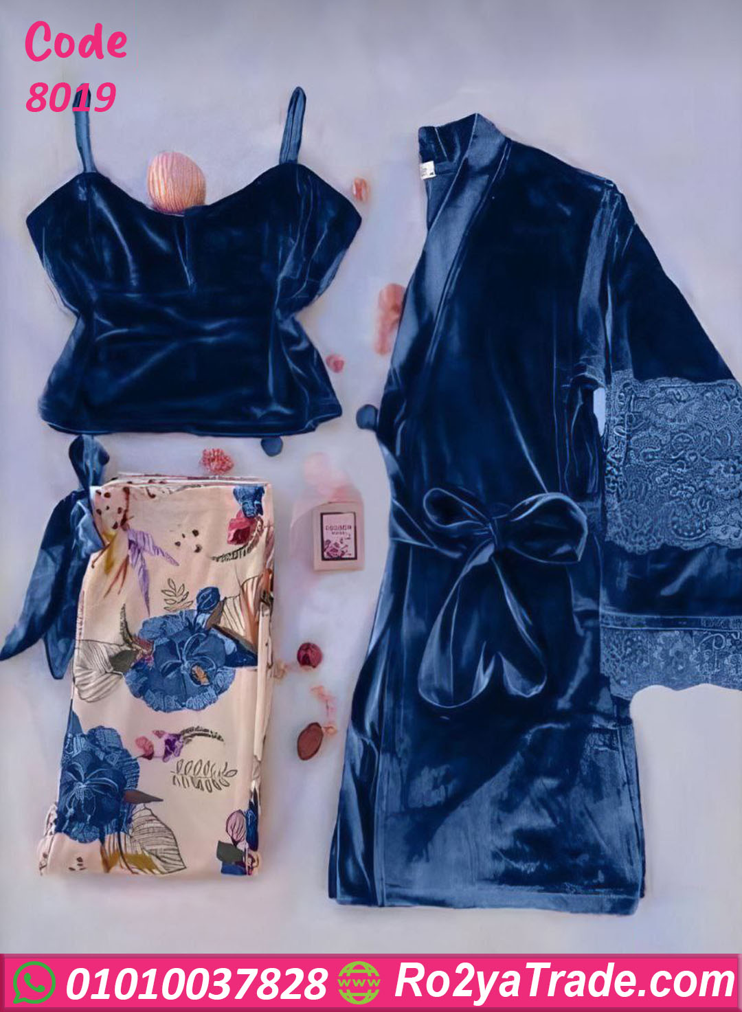 8019 بيجامة قطيفة شتوي ناعمة