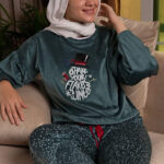 بيچامة شتوي قطيفة ناعمة حريمي