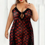 لانجري قصير قلوب أسود