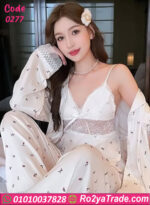 بيجامة حريمي دانتيل ناعم