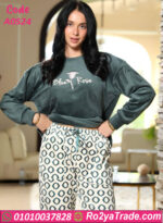 بيجامة قطيفة Blue Rose شتوي