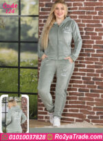 ترنج قطيفة شتوي نسائي سادة