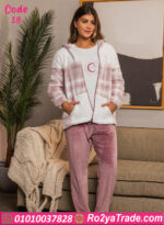 بيجامة شتوي فرو ألما 3 قطع