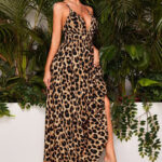 فستان لانجري تايجر طويل