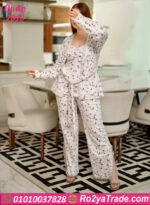 بيجامة قطيفة بالروب شتوي