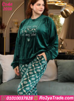 بيجامة شتوي قطيفة فخمة