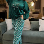 بيجامة شتوي قطيفة فخمة