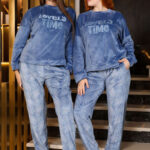 بيجامة قطيفة شتوي بيج سايز