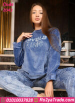 بيجامة قطيفة شتوي بيج سايز