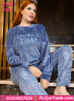 بيجامة قطيفة شتوي بيج سايز