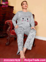 بيجامة شتوي قطن بيج سايز