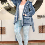 بيجامة فرو شتوي بالروب الأزرق – كود 2115