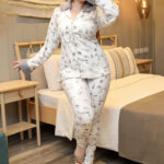 بيجامة شتوي قطيفة حريمي