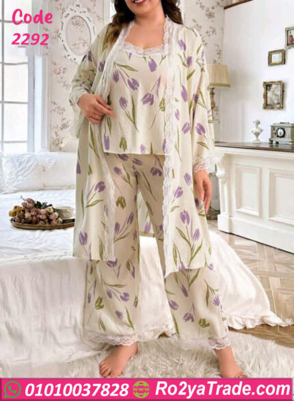 طقم دانتيل شتوي ورد