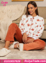 بيجامة شتوي قطيفة ناعمة