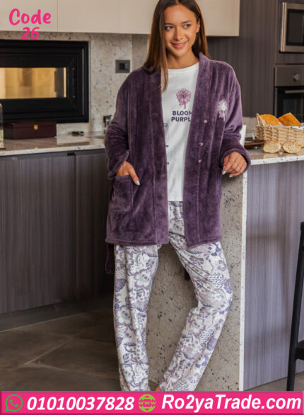 بيجامة شتوي حريمي قطيفة
