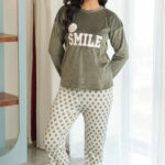 بيجامة شتوي قطيفة حريمي