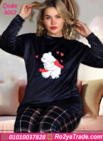 بيجامة قطيفة شتوي بيج سايز